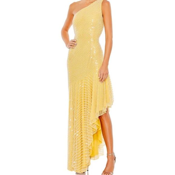Mac Duggal style 93741 One Shoulder High Low Dress  size 14 NWT - Picture 4 of 16